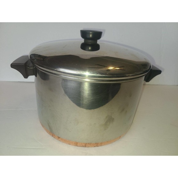 Revere Ware Kitchen Vintage Revere Ware 6 Qt Quart Stock Pot Dutch Oven W Lid Copper Bottom